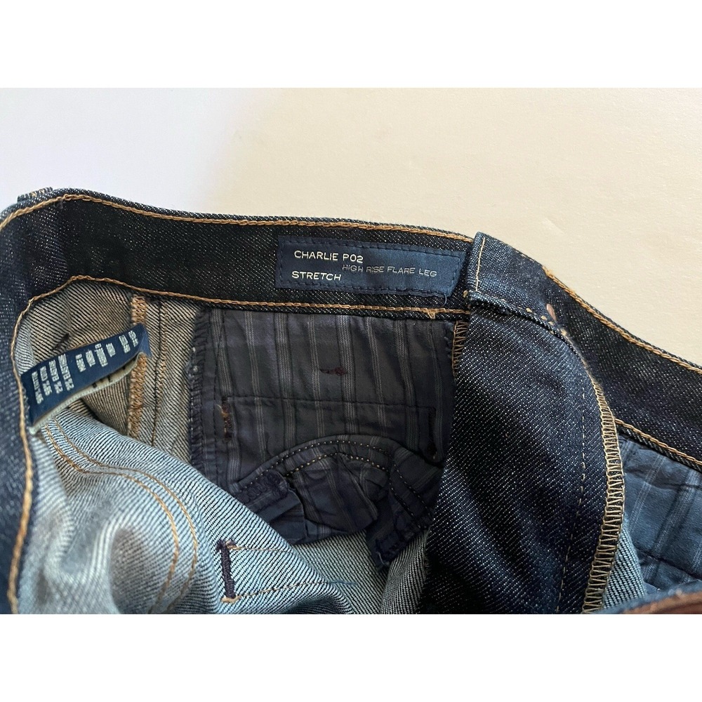 Marc By Marc Jacobs Charlie P02 High Rise Stretch Flare Leg Jeans Dark Wash 28 - Picture 10 of 11
